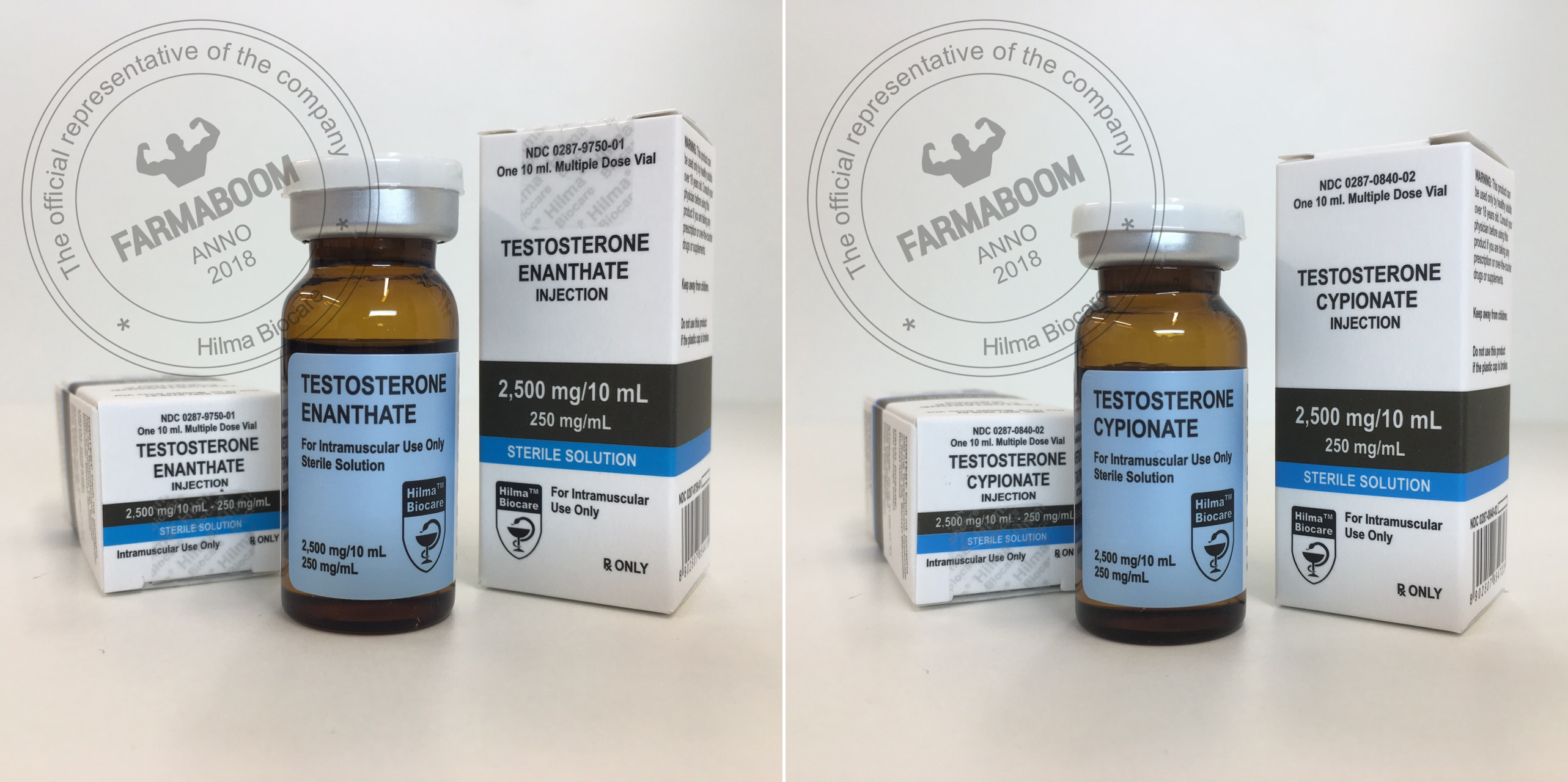 Testosterone enanthate and cypionate